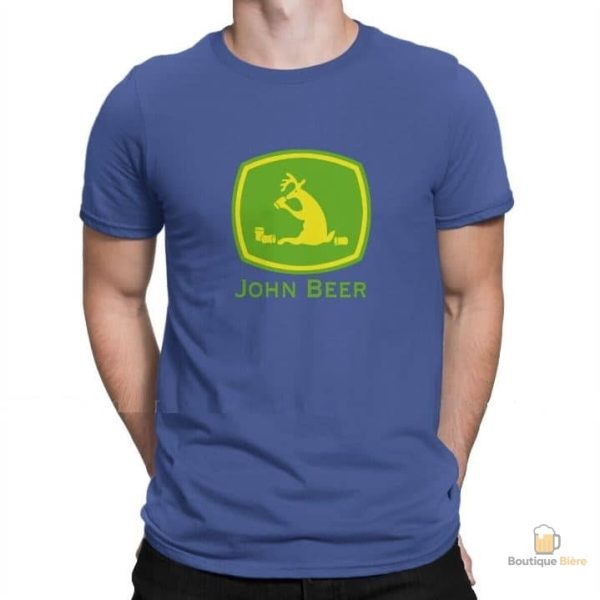 T-Shirt bière avec design John Beer moderne