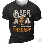 T-Shirt décontracté pour les amateurs de bière et de thérapie