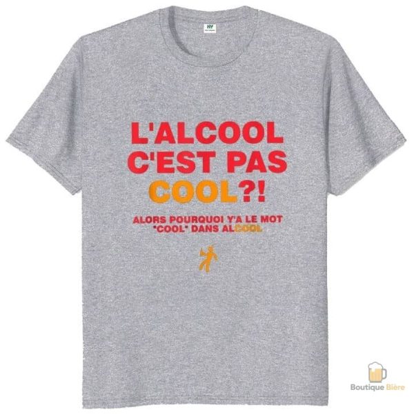 T-Shirt tendance avec un message anti-alcool