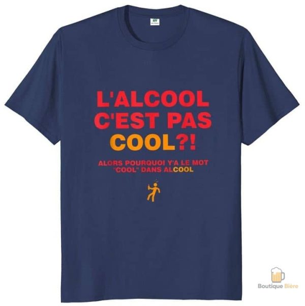 T-Shirt avec slogan amusant sur l'alcool