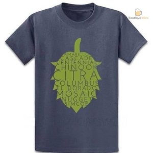 T-Shirt bière avec design de houblons variés