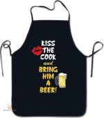 Tablier Bière Kiss avec design original et humoristique