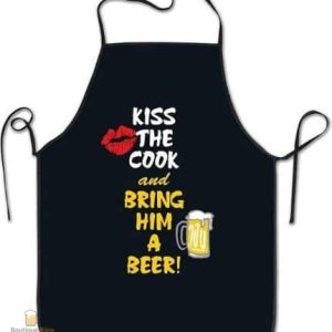 Tablier Bière Kiss avec design original et humoristique