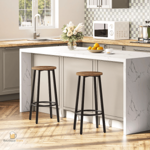 Tabouret bar robuste en bois et métal