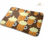 Tapis de bain avec motif chopes de bière
