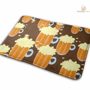 Tapis de bain avec motif chopes de bière