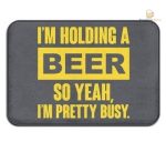 Tapis de cuisine "Trop Occupé Avec Ma Bière" décoratif