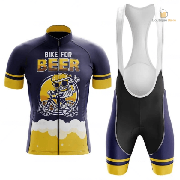 Tenue cycliste Beer For Bike, maillot amusant pour cyclistes