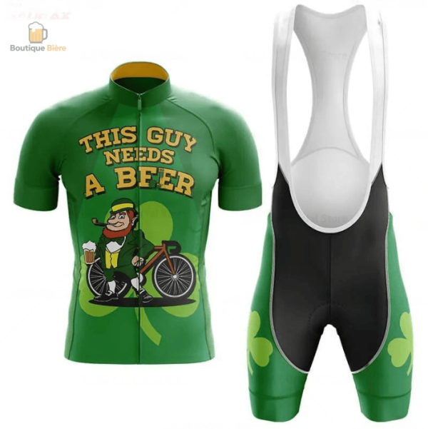Maillot cycliste "This Guy Needs A Beer" pour amateurs de bière