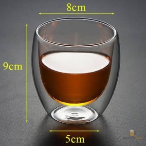Verre à bière 25 cl, double paroi pour une meilleure isolation thermique