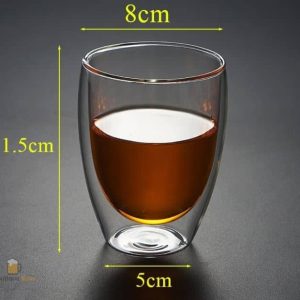 Verre à bière 35 cl double paroi en verre