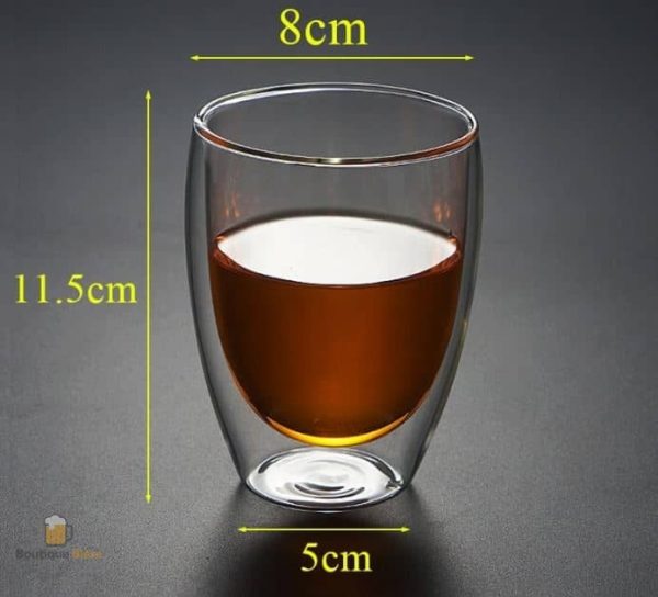 Verre à bière 35 cl double paroi en verre