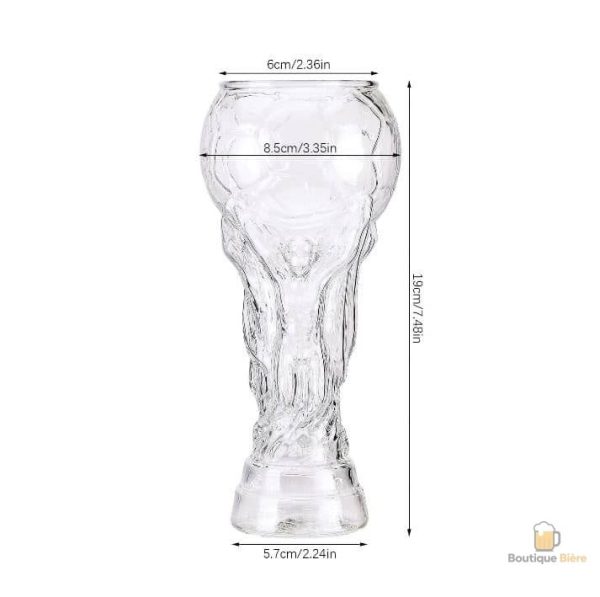 Verre à bière 45 cl pour les fans de football